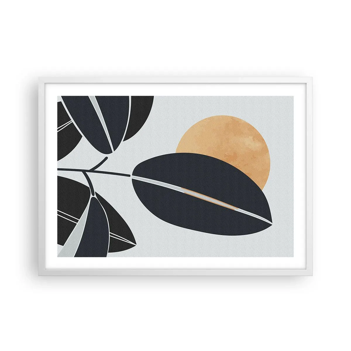 Plakat i hvid ramme - En dag med varm sommer - 70x50 cm