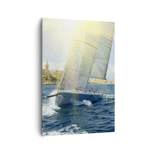 Lærredstryk - Billede på lærred - Tid til at forlade byen - 70x100 cm