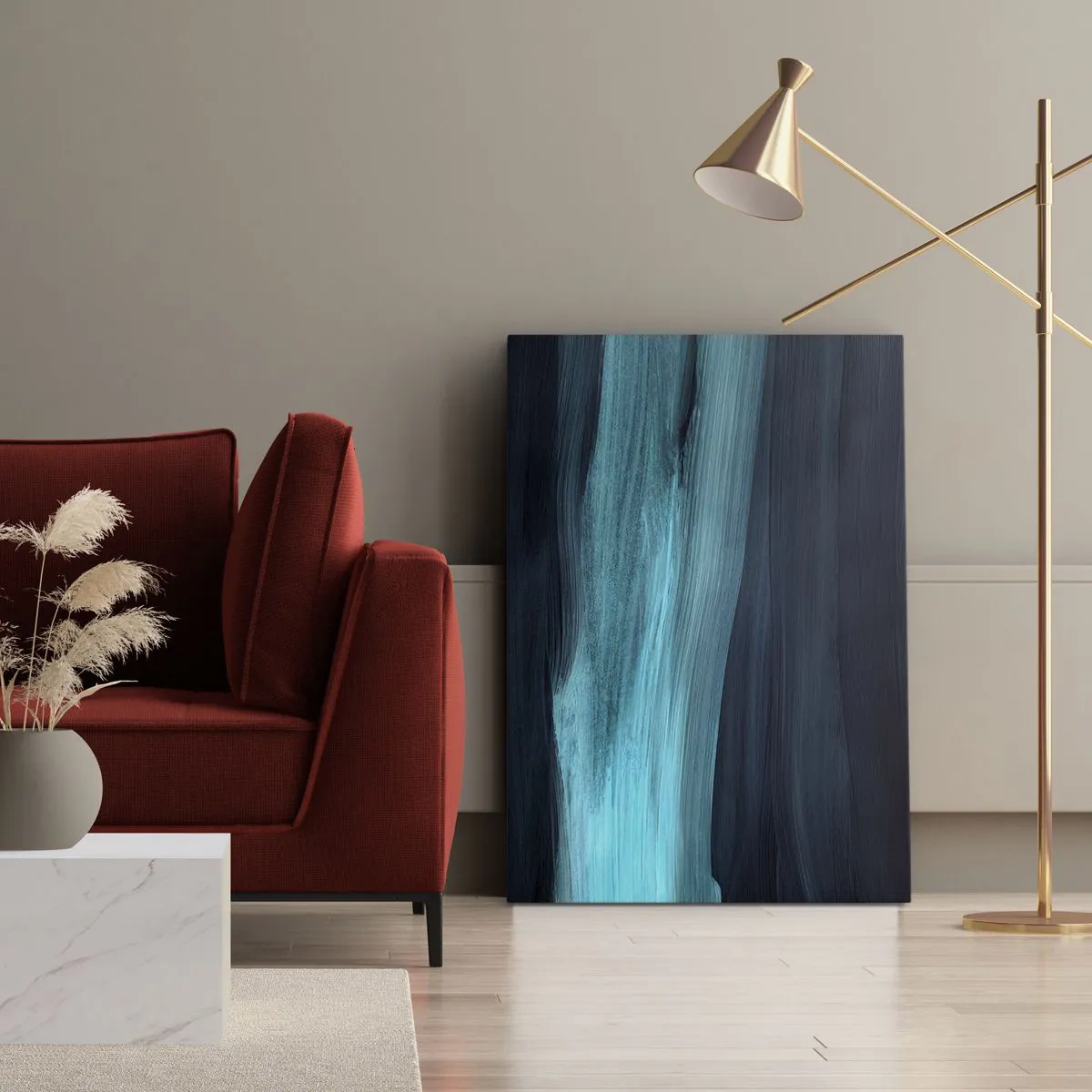 Lærredstryk - Billede på lærred - Svøm med strømmen - 50x70 cm