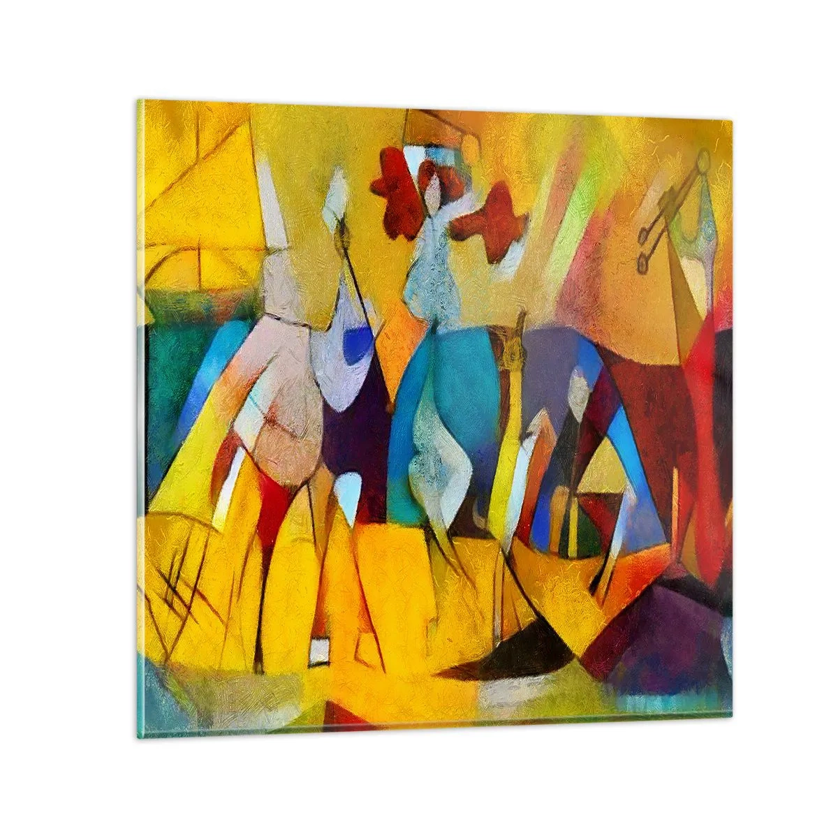 Billede på glas - Sol - liv - glæde - 30x30 cm