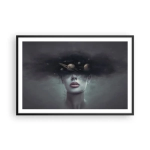 Plakat i sort ramme - Og planeterne er ved at gå amok... - 91x61 cm