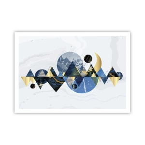 Plakat - Geometrisk landskab - 100x70 cm