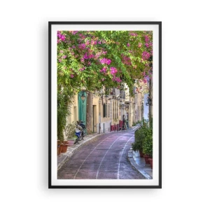 Plakat i sort ramme - En blomstrende gyde - 61x91 cm