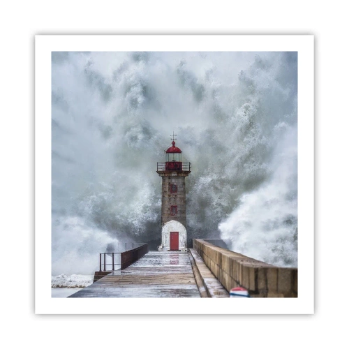 Plakat - Vandets brusen, vindens susen, lyden af vinden - 60x60 cm