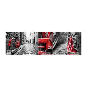 Prøve Fototapet Premium Canvas - Ægte skønhed ældes ikke - By, Arkitektur, Cykel - 100x30 cm