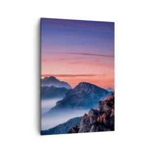 Lærredstryk - Billede på lærred - Over dalene - 50x70 cm