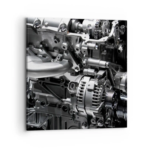Lærredstryk - Billede på lærred - Stål, smuk, stærk - 70x70 cm