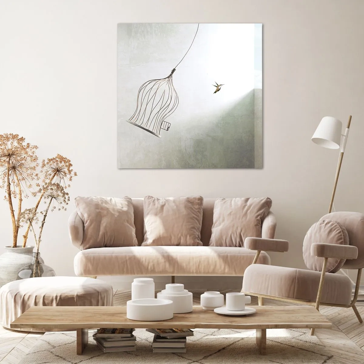 Lærredstryk - Billede på lærred - I sit elementet - 50x50 cm