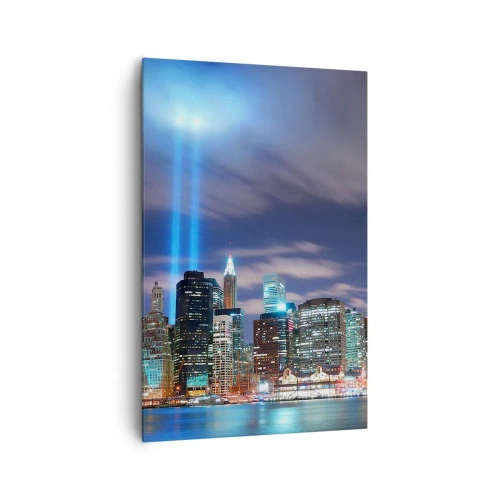 Lærredstryk - Billede på lærred - Ræk mod himlen med lys - 80x120 cm