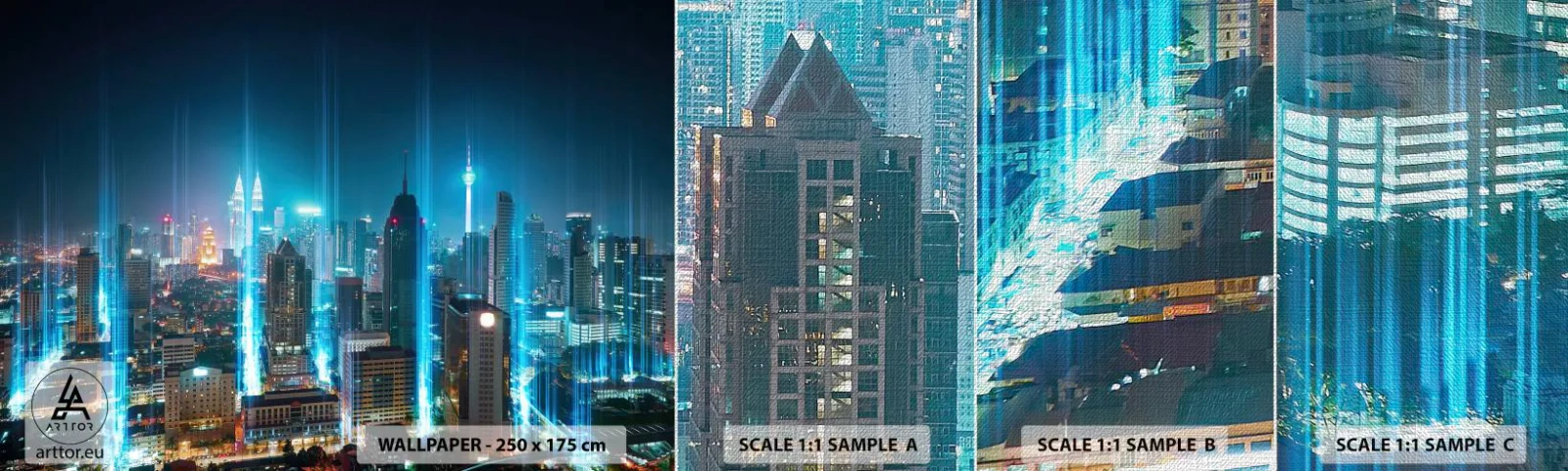 Prøve Fototapet Premium Canvas - Berlin til himlen - By, Arkitektur, Rejser - 100x30 cm