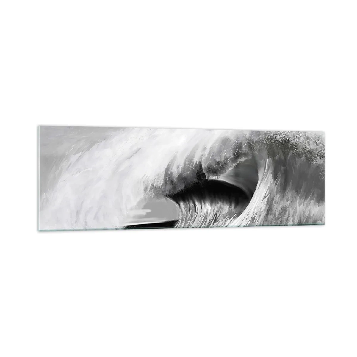 Billede på glas - Havets vrede - 160x50 cm