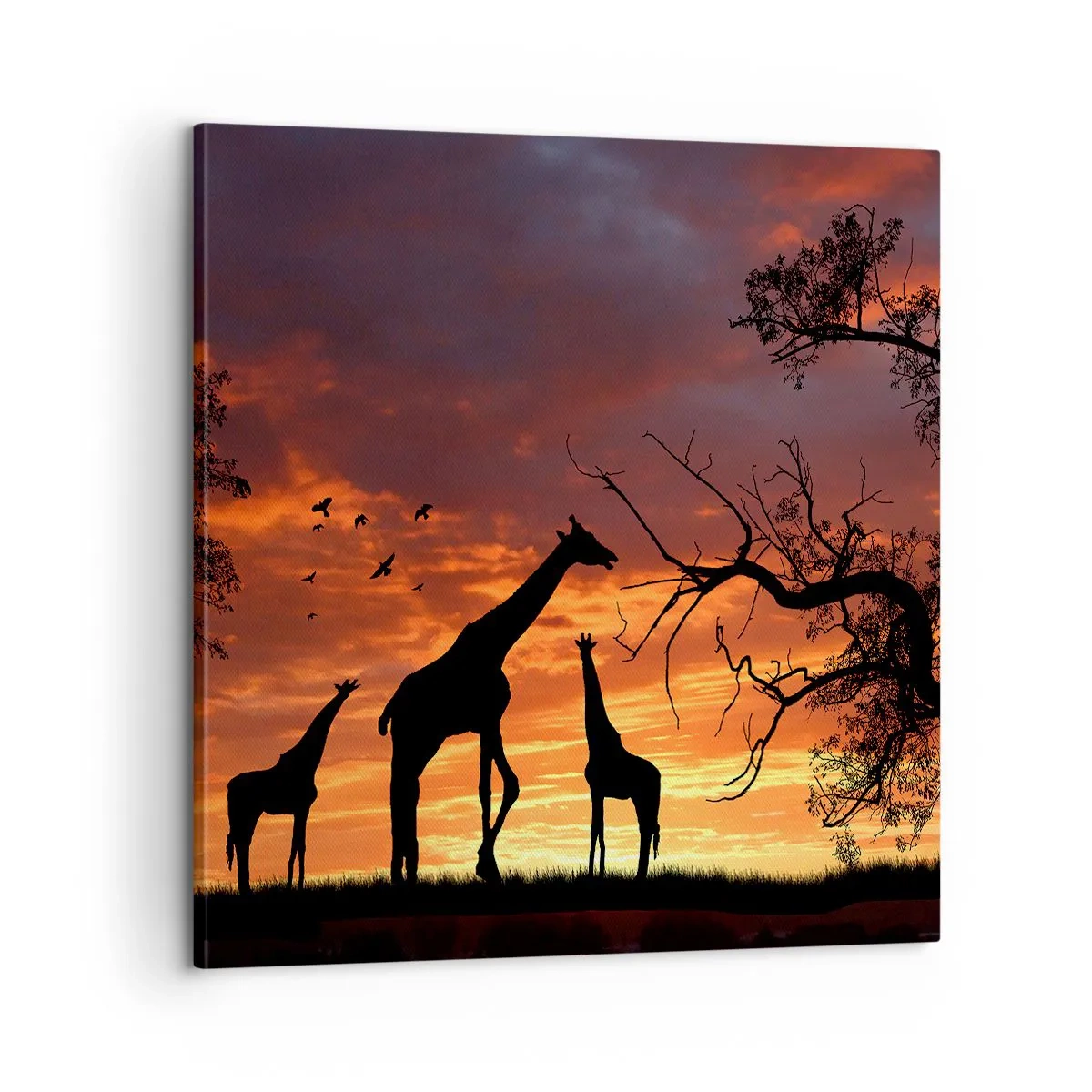 Lærredstryk - Billede på lærred - En lille middag med dem, du holder af - 60x60 cm