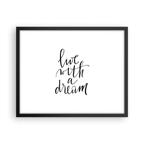 Plakat i sort ramme - Of course - 50x40 cm