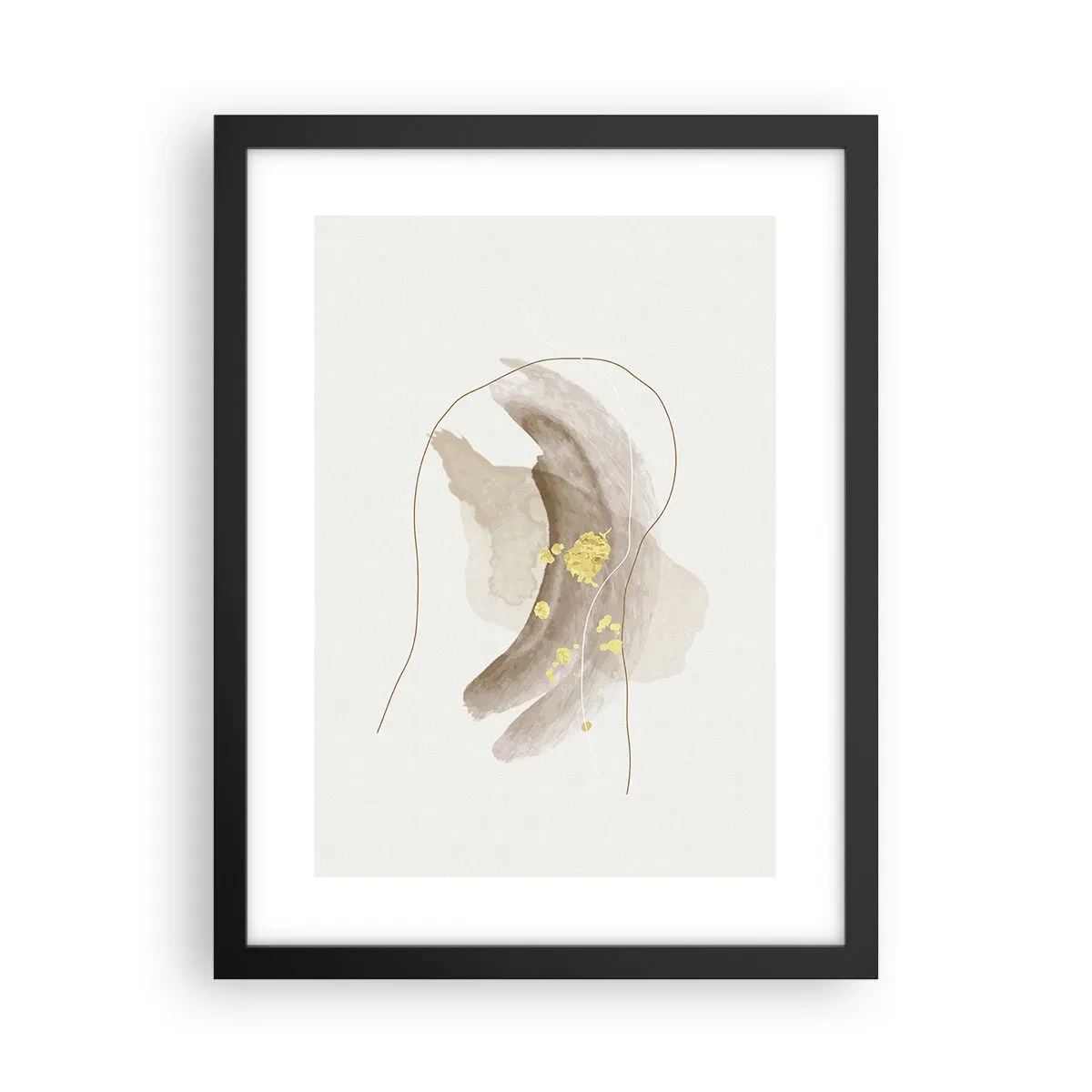 Plakat i sort ramme - Mødt i rummet - 30x40 cm