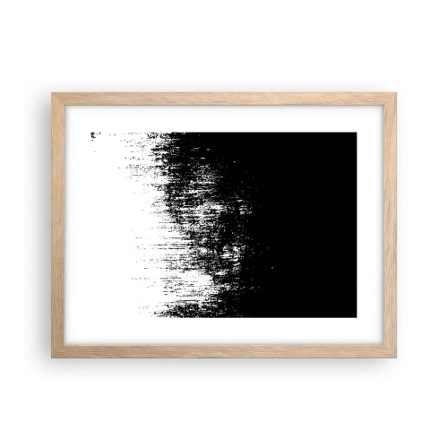 Plakat i ramme af lyst egetræ - Og vinderen er... - 40x30 cm