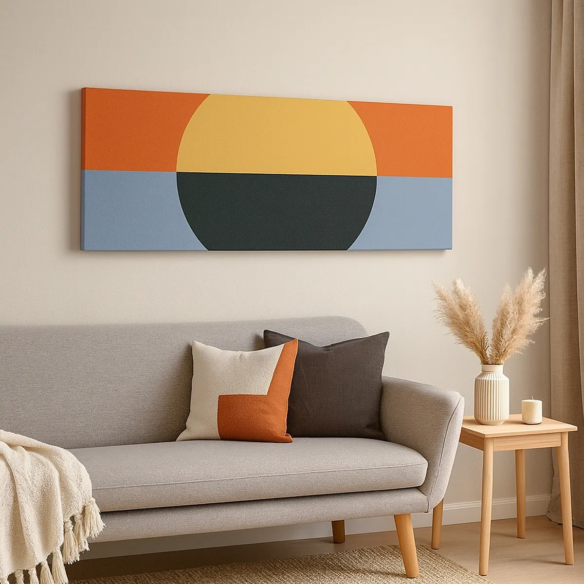 Lærredstryk - Billede på lærred - En sammensætning af varme og kølighed - 30x30 cm