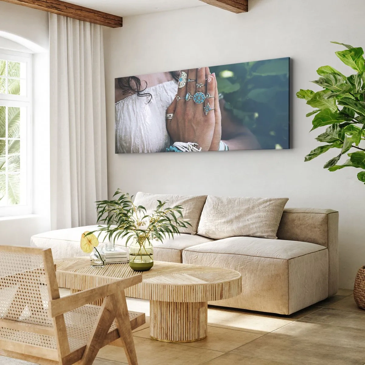 Lærredstryk - Billede på lærred - Velkommen til værens centrum - 160x50 cm