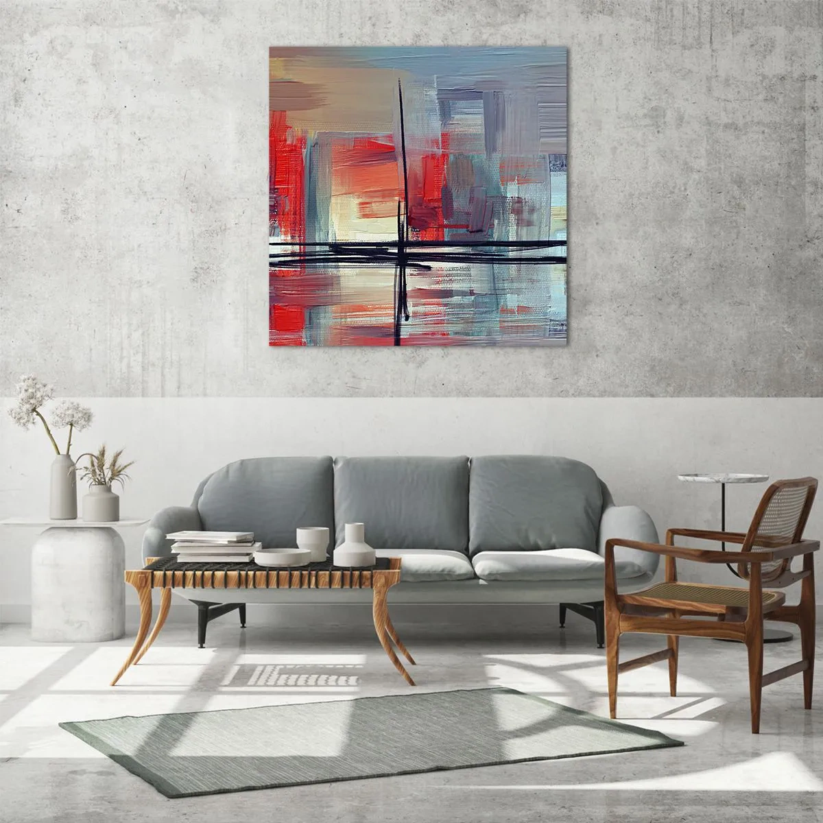 Billede på glas - Landskab i en ukendt dimension - 50x50 cm