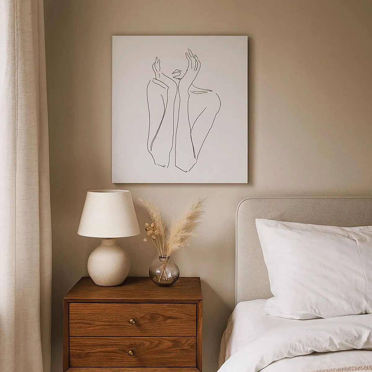 Lærredstryk - Billede på lærred - Hvad piger drømmer om - 30x30 cm