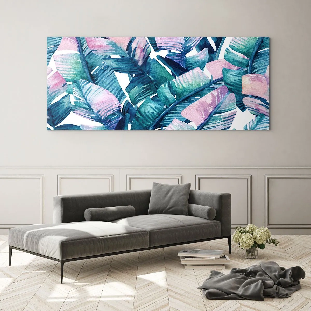 Billede på glas - I en bananlund - 120x50 cm