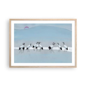 Plakat i ramme af lyst egetræ - Efter en varm dag - 70x50 cm