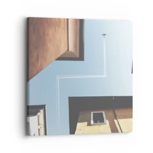 Lærredstryk - Billede på lærred - Over den urbane labyrint - 30x30 cm