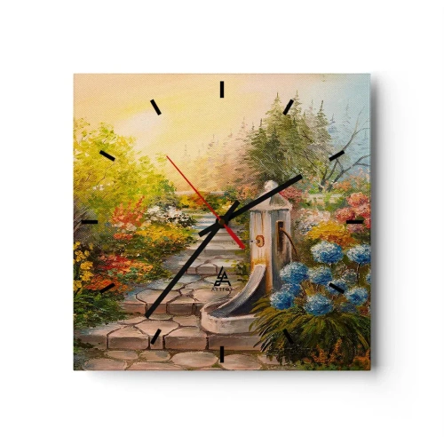 Vægur, Uret - I fuld blomstring - 30x30 cm