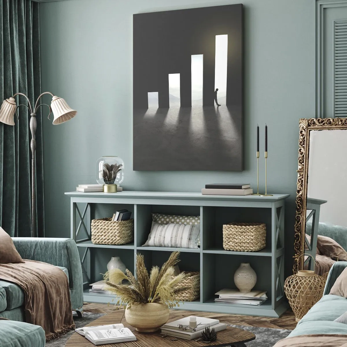 Lærredstryk - Billede på lærred - Succes - et indtryk - 50x70 cm