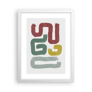 Plakat i hvid ramme - På et ukendt sprog - 30x40 cm