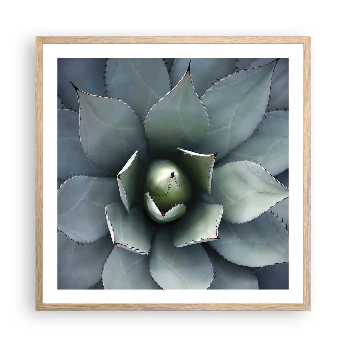 Plakat i ramme af lyst egetræ - Lokkemad og advarsler - 60x60 cm