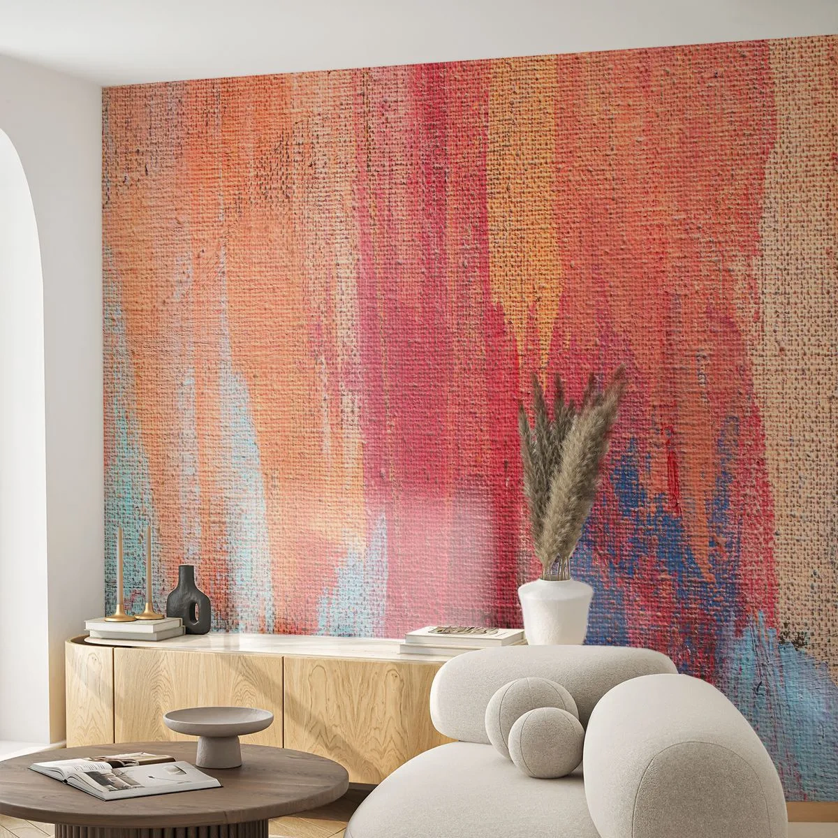 Fototapet Premium Sand - Lad en regnbue flyde - Abstraktion, Stykke, Maleri - 100x70 cm