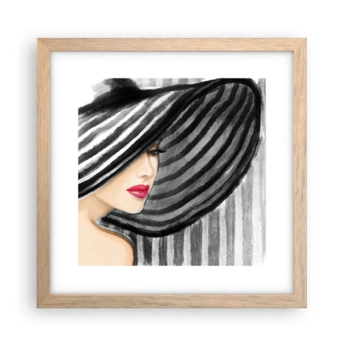 Plakat i ramme af lyst egetræ - Hvor kan jeg finde dig? - 30x30 cm