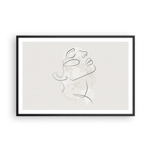 Plakat i sort ramme - Skitse af drømmen - 91x61 cm