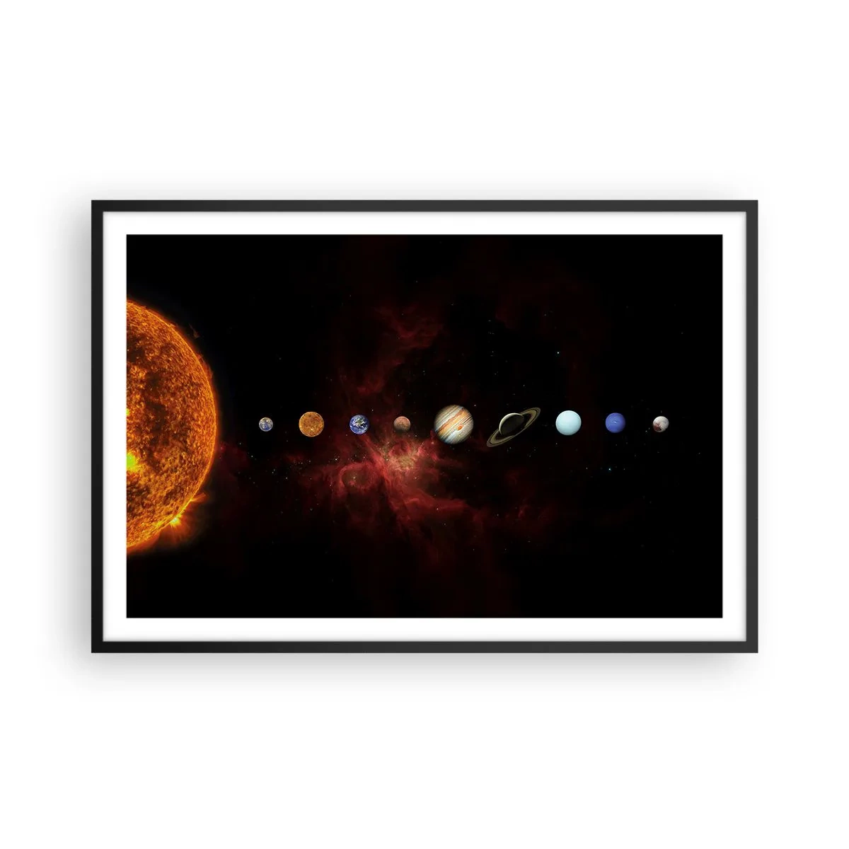 Plakat i sort ramme - Vores nabolag - 91x61 cm