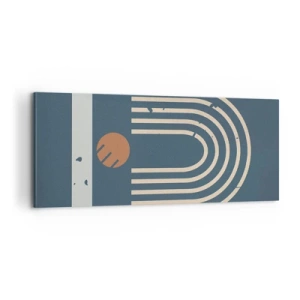 Lærredstryk - Billede på lærred - Geometri på granatæble - 100x40 cm