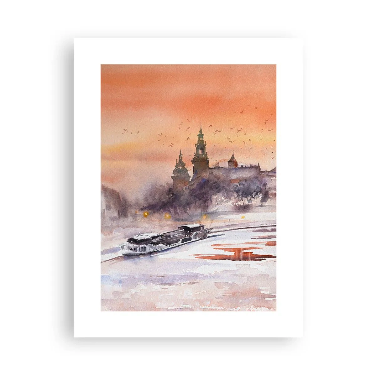 Plakat - Kongelig solnedgang - 30x40 cm