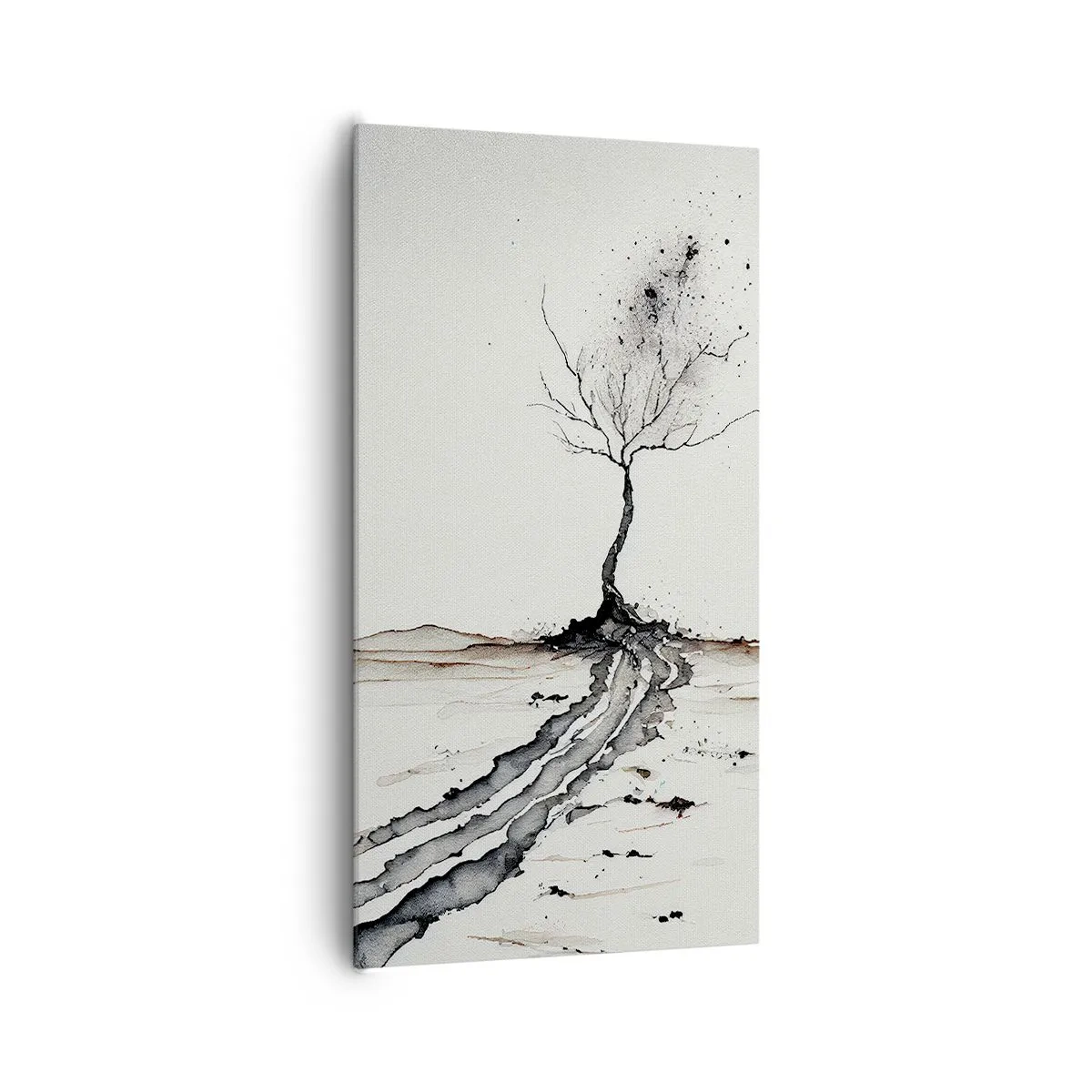 Lærredstryk - Billede på lærred - Vinterens melankoli - 65x120 cm