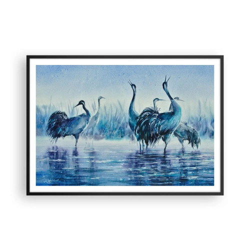 Plakat i sort ramme - Morgenmøde - 100x70 cm