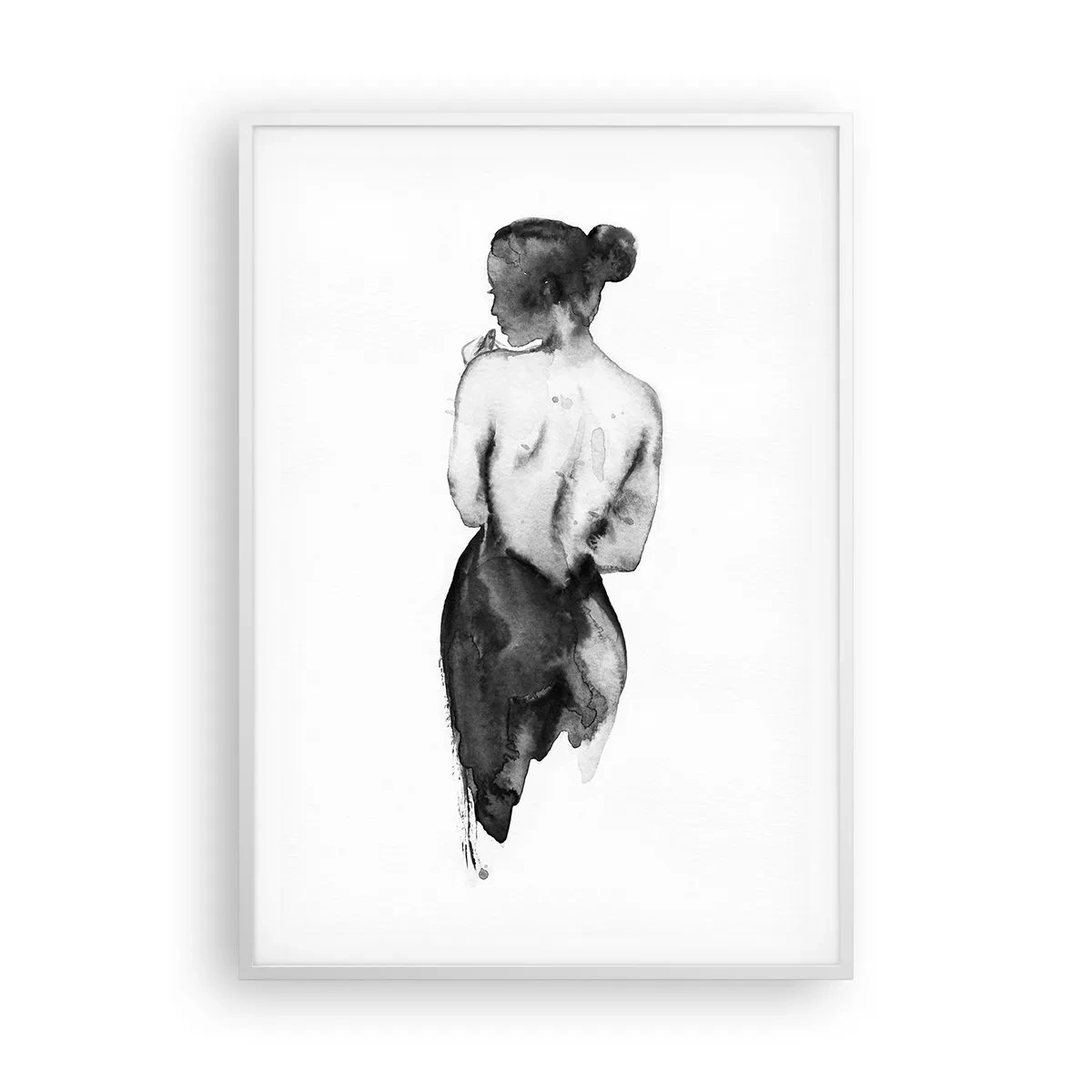 Plakat i hvid ramme - Med hende forsvinder verden - 70x100 cm