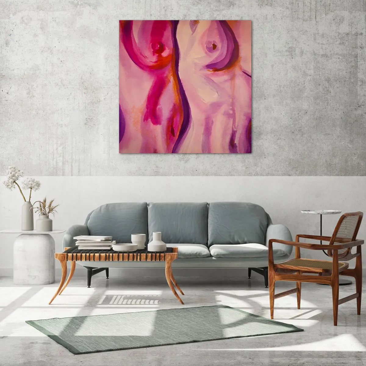 Billede på glas - En ode til kvindelighed - 30x30 cm