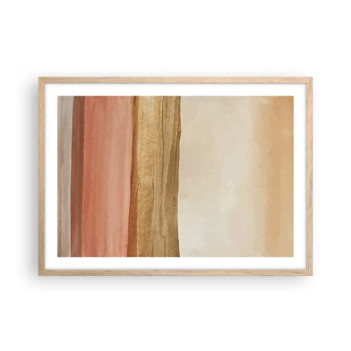 Plakat i ramme af lyst egetræ - Lodret sammensætning - 70x50 cm