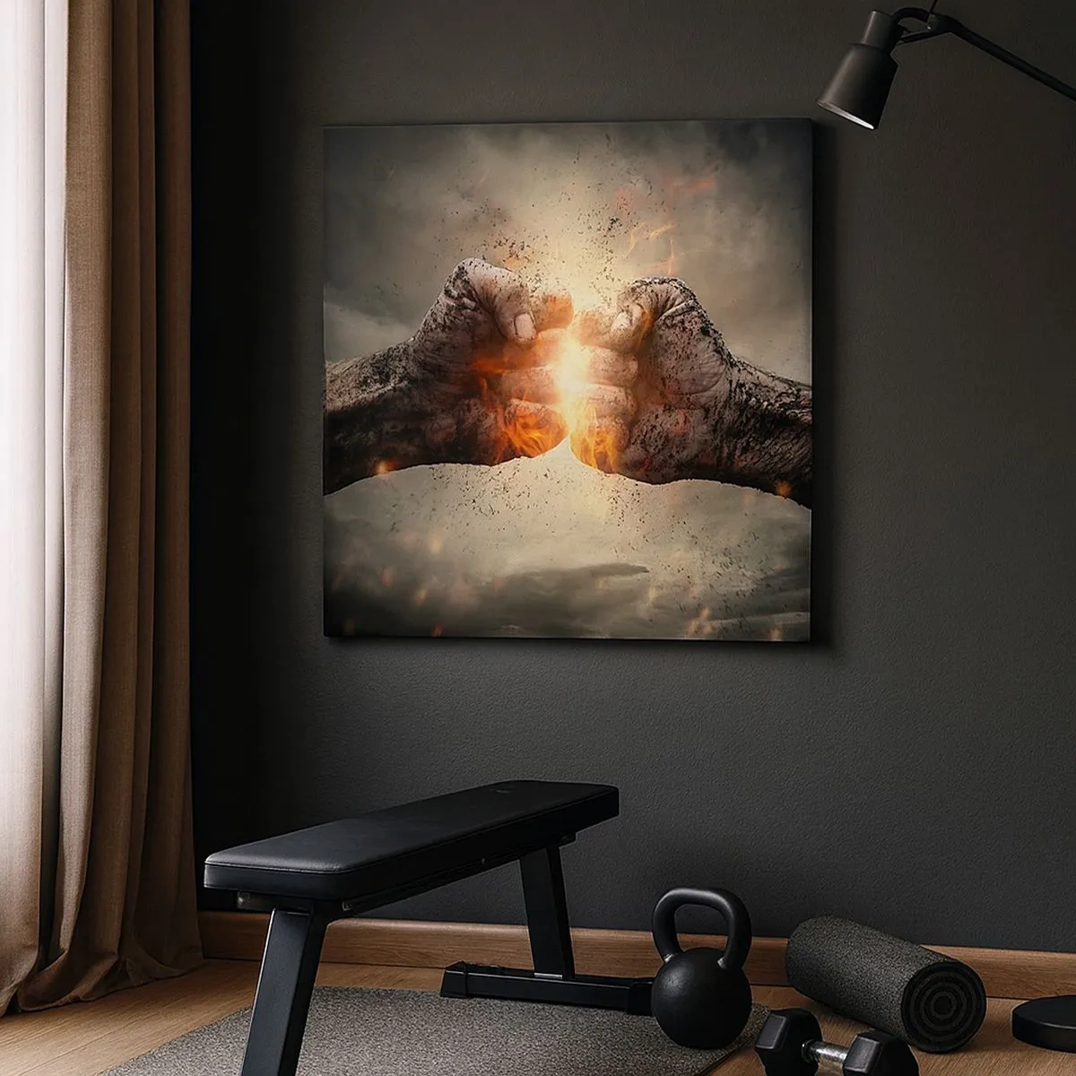 Lærredstryk - Billede på lærred - Stå op til kamp - 30x30 cm