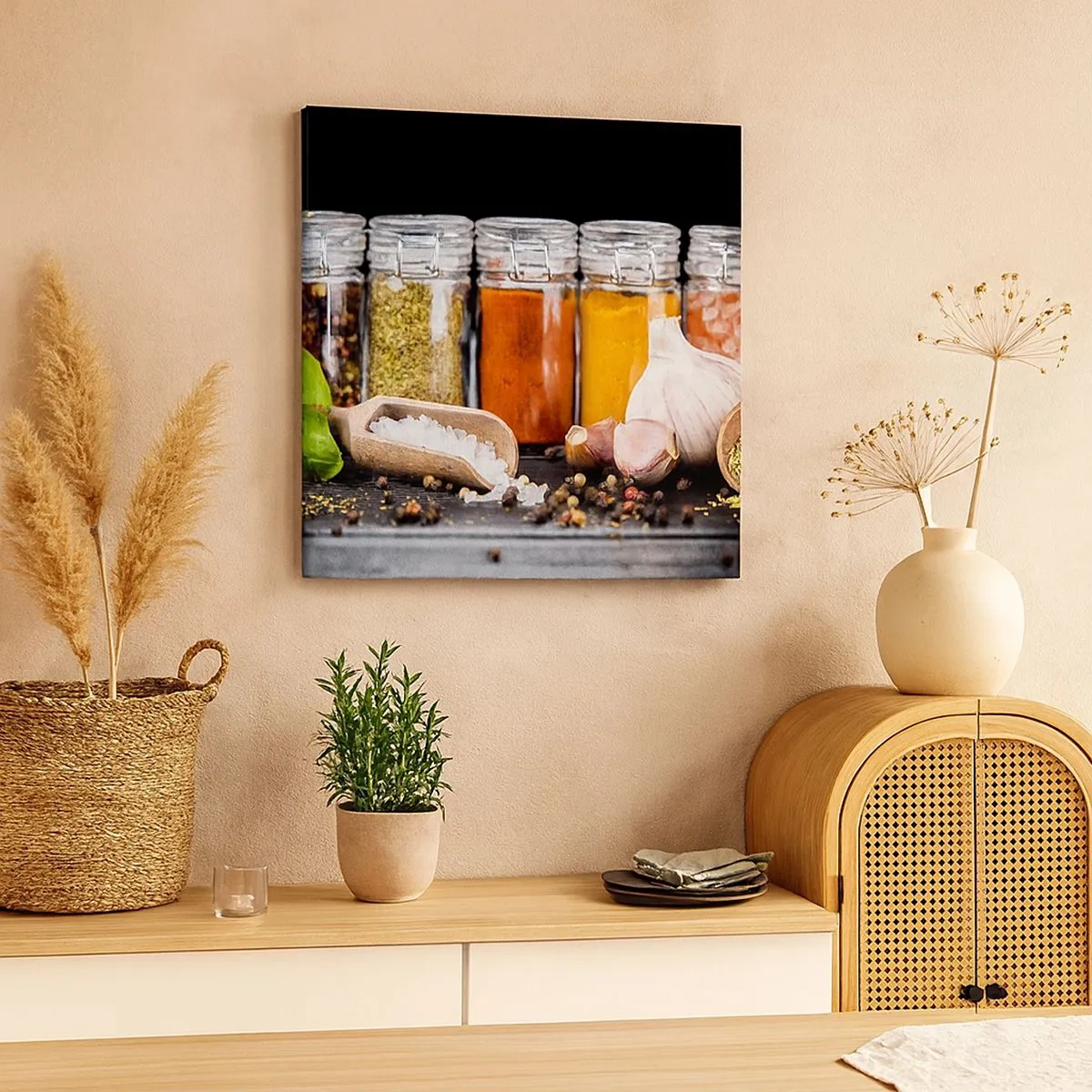 Lærredstryk - Billede på lærred - For at livet kan smages - 30x30 cm