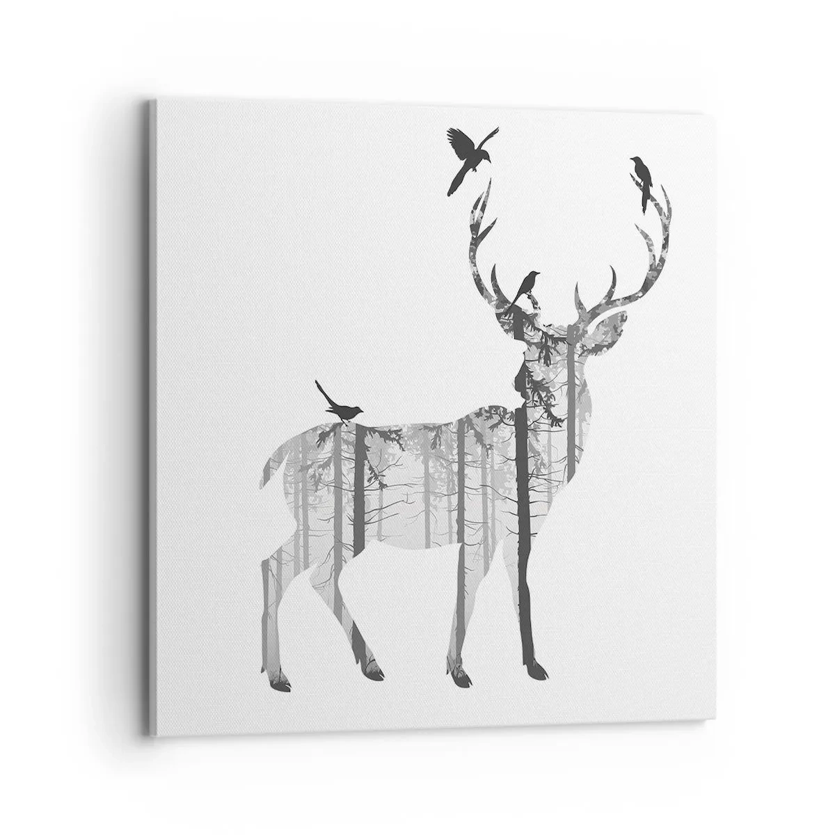 Lærredstryk - Billede på lærred - Skovens gode ånd - 70x70 cm