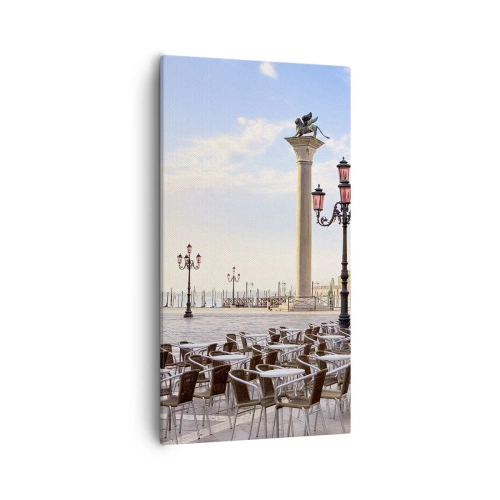 Lærredstryk - Billede på lærred - Velkommen, alt er klar - 55x100 cm