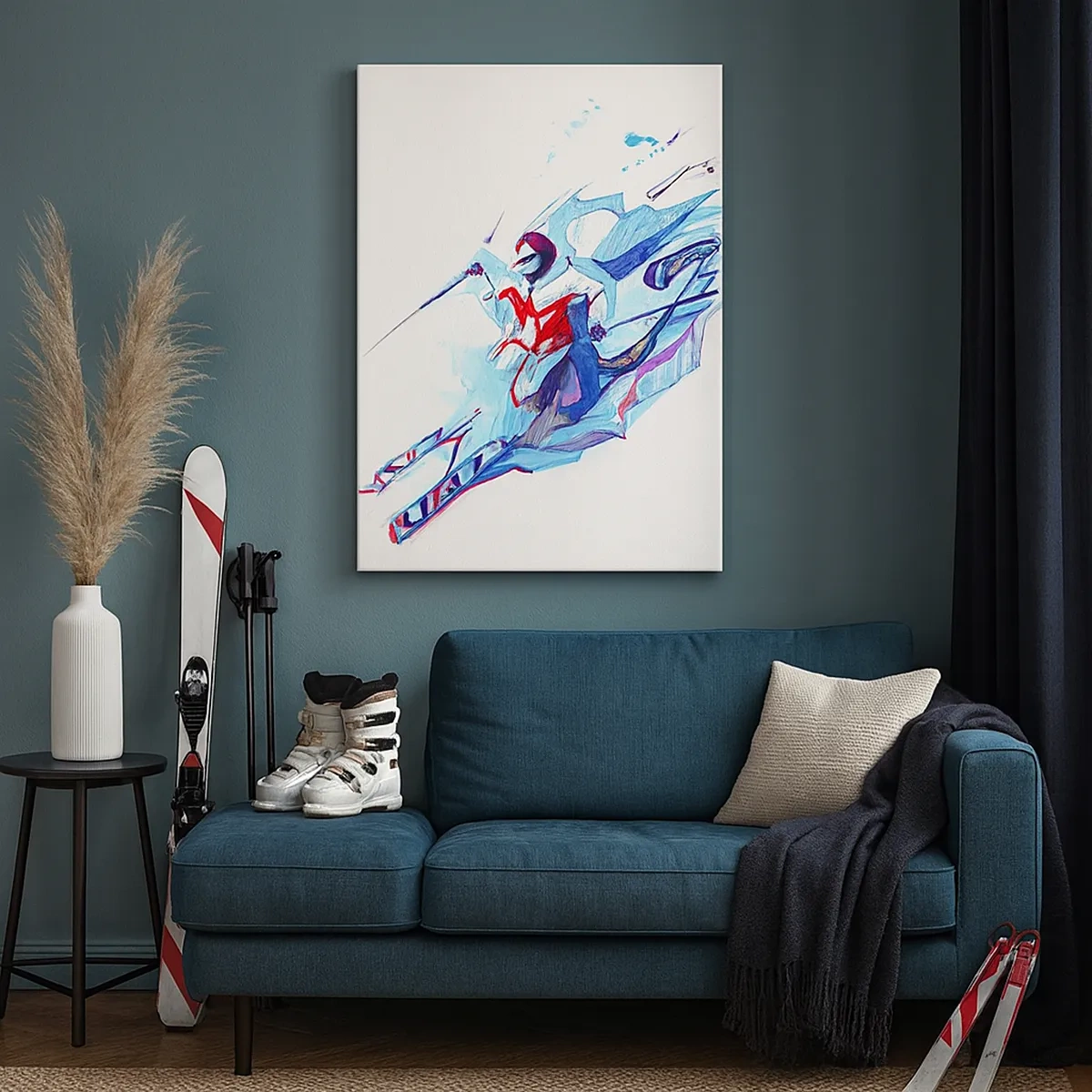 Lærredstryk - Billede på lærred - Den vanvittige jagt på glæde - 50x70 cm