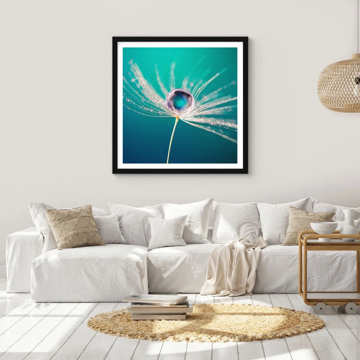 Plakat i sort ramme - Mystisk øjeblik - 40x40 cm
