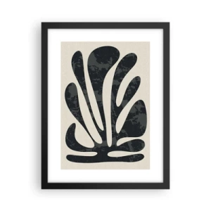 Plakat i sort ramme - Abstraktion med flere fingre - 30x40 cm