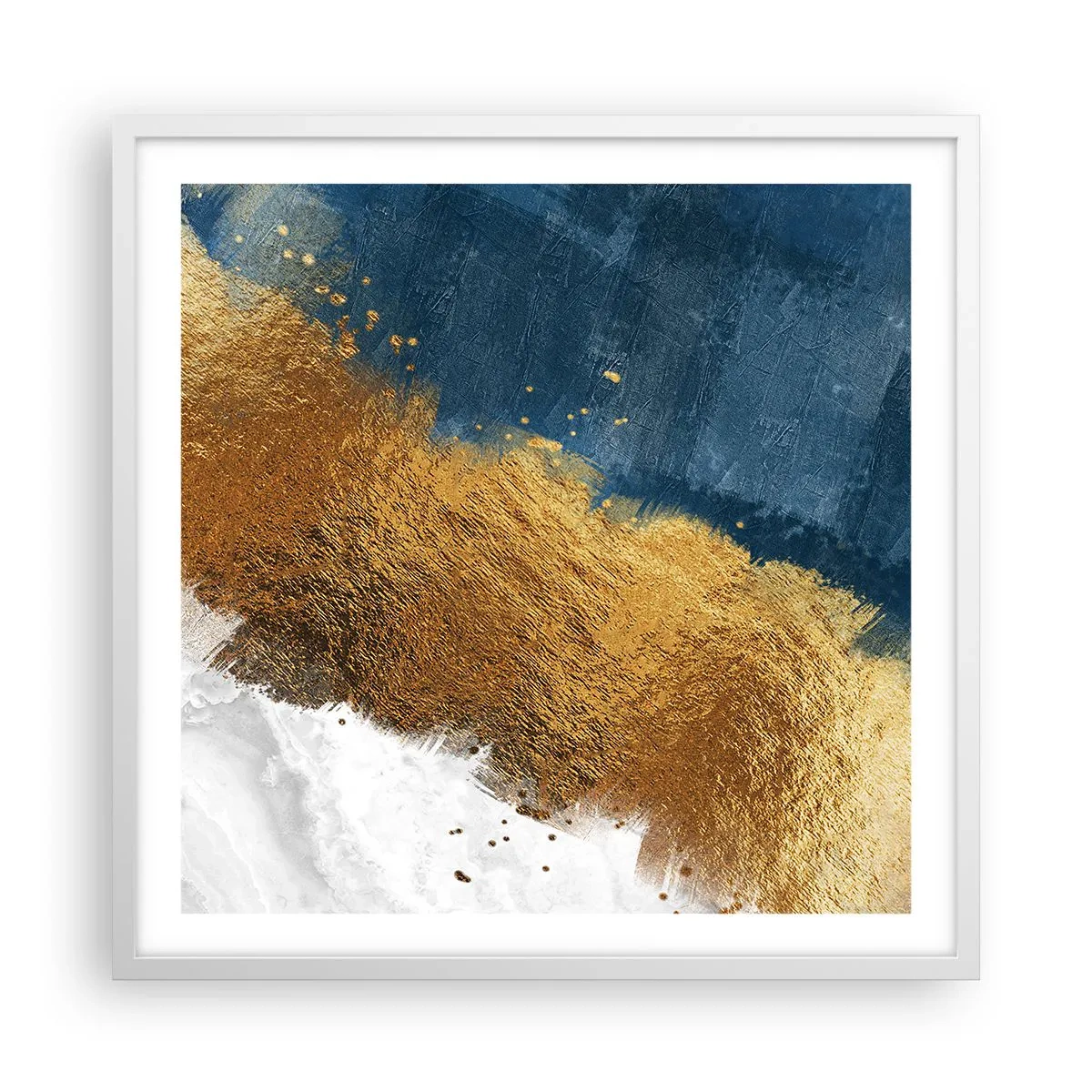 Plakat i hvid ramme - Sommerens farver - 60x60 cm