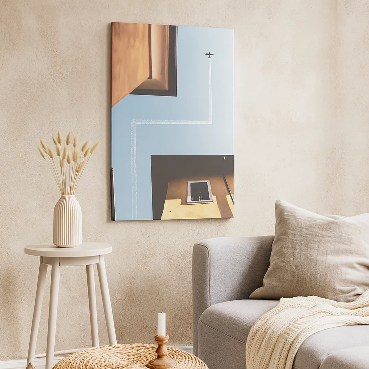 Lærredstryk - Billede på lærred - Over den urbane labyrint - 50x70 cm